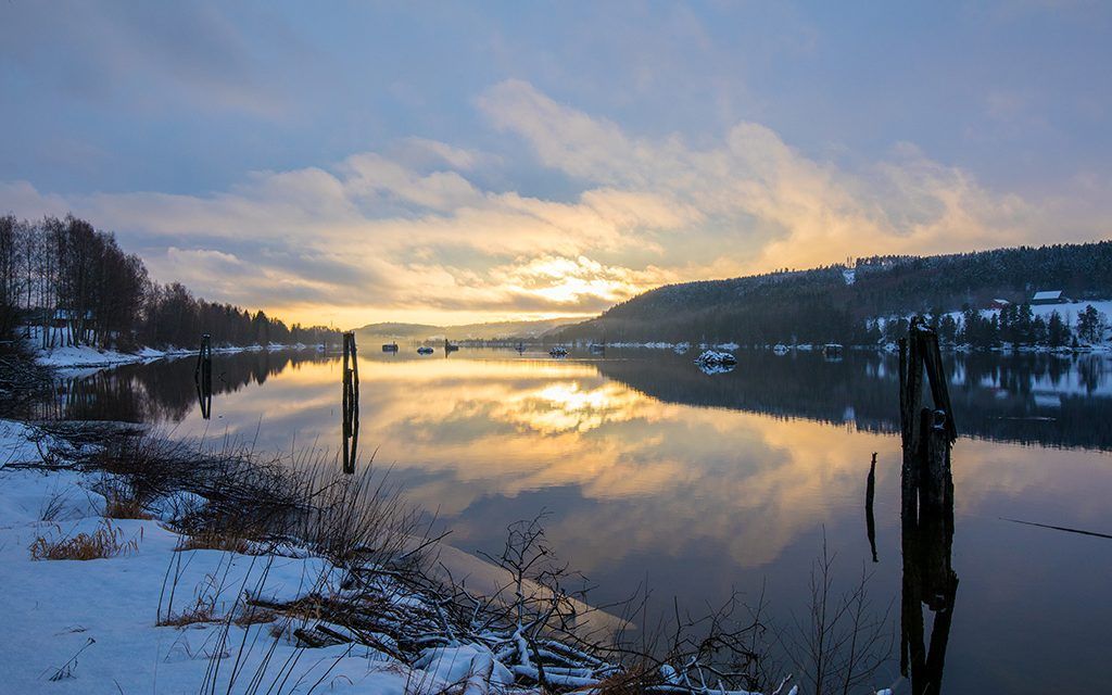 Påskeidyll langs «Elva»